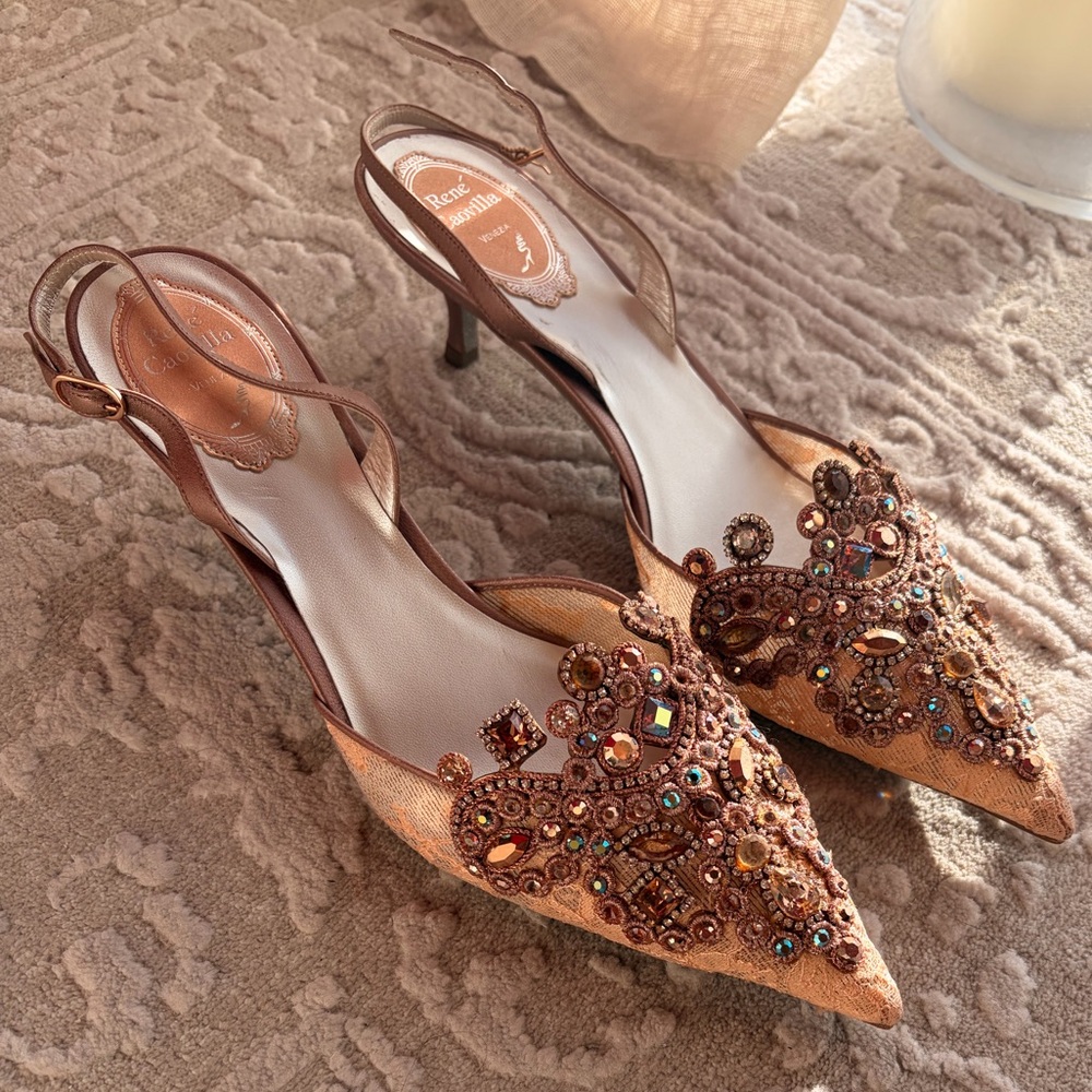 Rene Caovilla Veneziana Slingbacks US 7